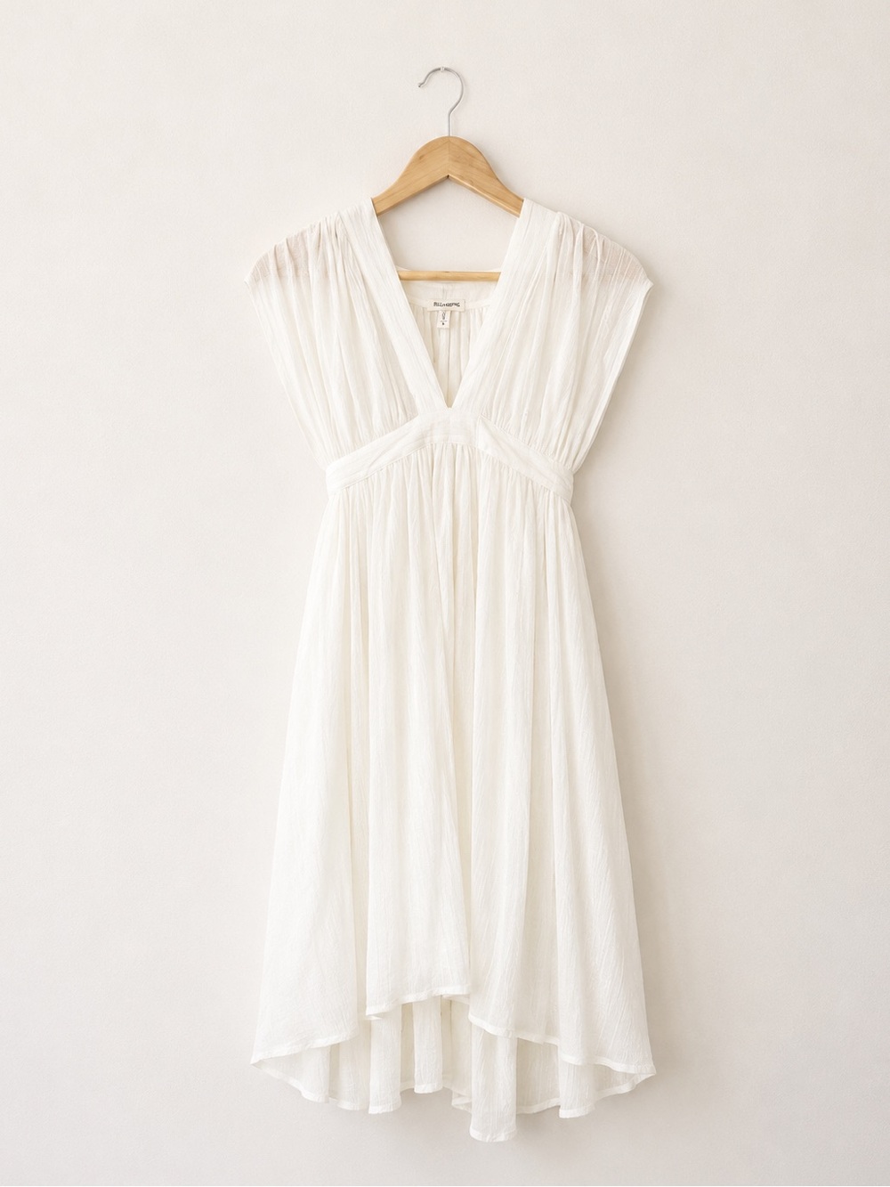 Billabong Secret Lives Dress White Tie Waist Size Small